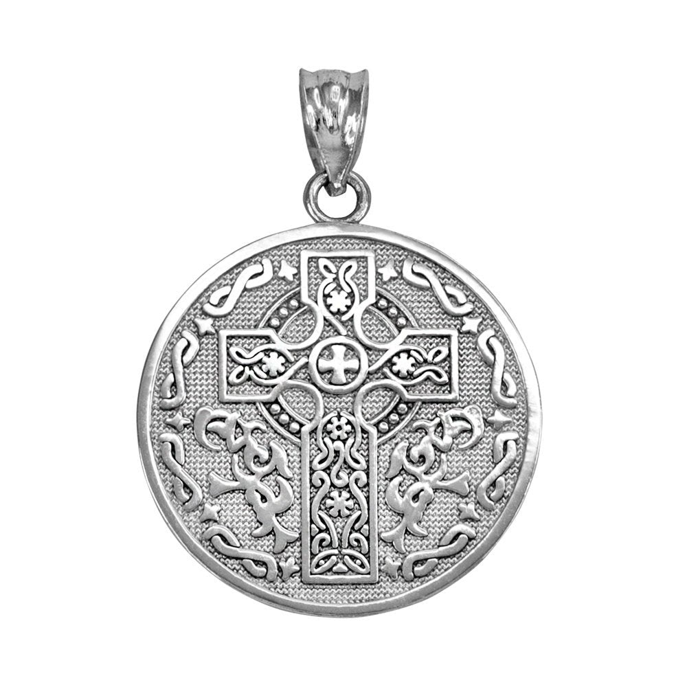 Sterling Silver Irish Blessing Celtic Cross Reversible Necklace Karma Blingz