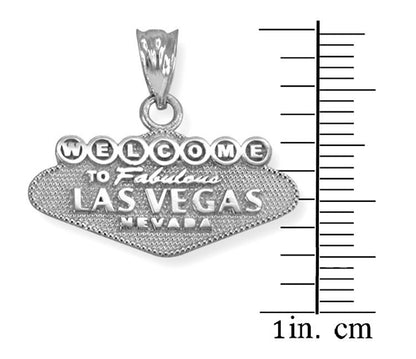 Gold Las Vegas Charm Necklace (yellow, white, rose gold, 10k, 14k) Karma Blingz