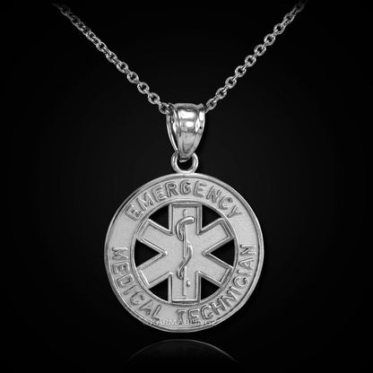 Sterling Silver EMT (Emergency Medical Transportation) Pendant Necklace Karma Blingz