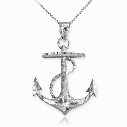 Sterling Silver Mariner Anchor Pendant Necklace Karma Blingz