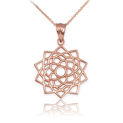 Gold Sahasrara (Unity) Chakra Yoga Jewelry Pendant Necklace (yellow, white, rose gold, 10k, 14k) Karma Blingz