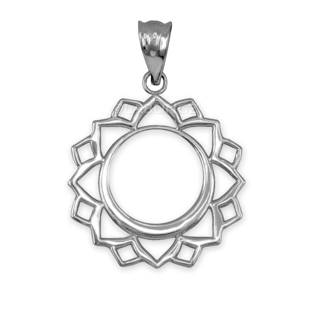 Sterling Silver Vishuddha (Communication) Chakra Yoga Pendant Necklace Karma Blingz