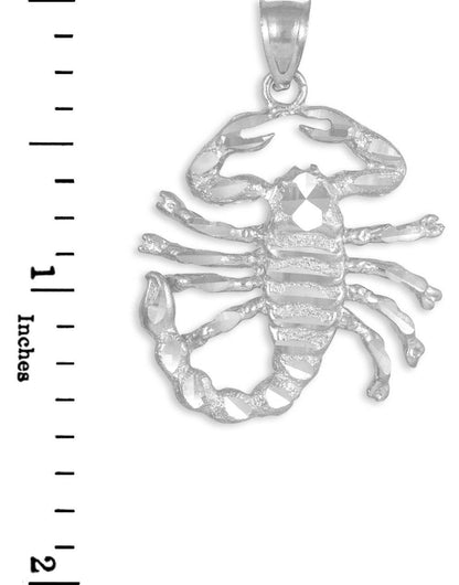 Sterling Silver Scorpion DC Pendant Necklace Karma Blingz