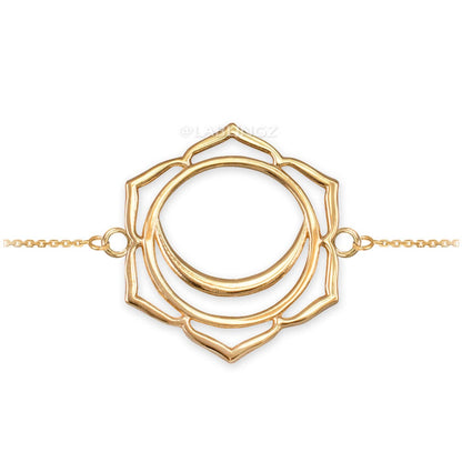 14K Gold Svadhishthana (Creativity) Chakra Yoga Bracelet (yellow, white, rose gold) Karma Blingz