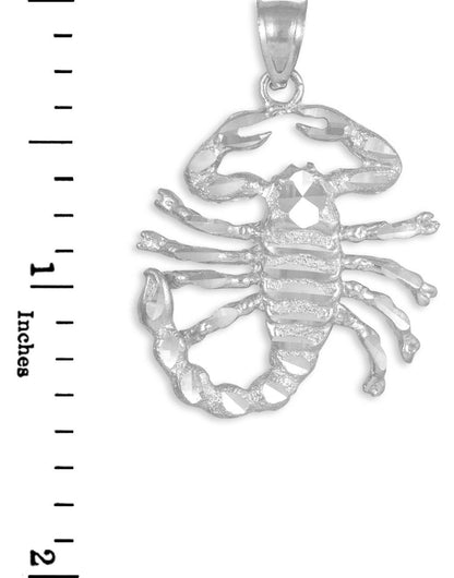 Solid Gold Scorpion Nugget Pendant Necklace (10k, 14k, yellow, white, rose gold) Karma Blingz