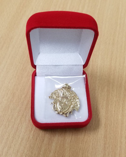 Gold Medusa Pendant (small, medium, large, 10k, 14k, yellow, white, rose gold) Karma Blingz