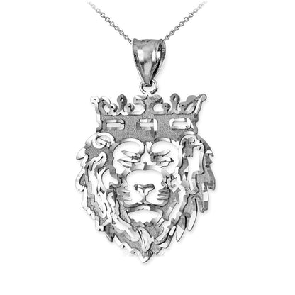 White Gold Lion King DC Charm Necklace (10k, 14k,) Karma Blingz