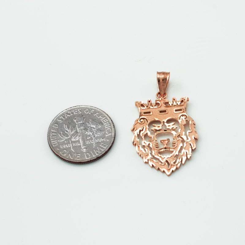 Rose Gold Lion King DC Charm Necklace (10k, 14k,) Karma Blingz