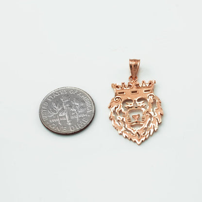 Rose Gold Lion King DC Charm Necklace (10k, 14k,) Karma Blingz