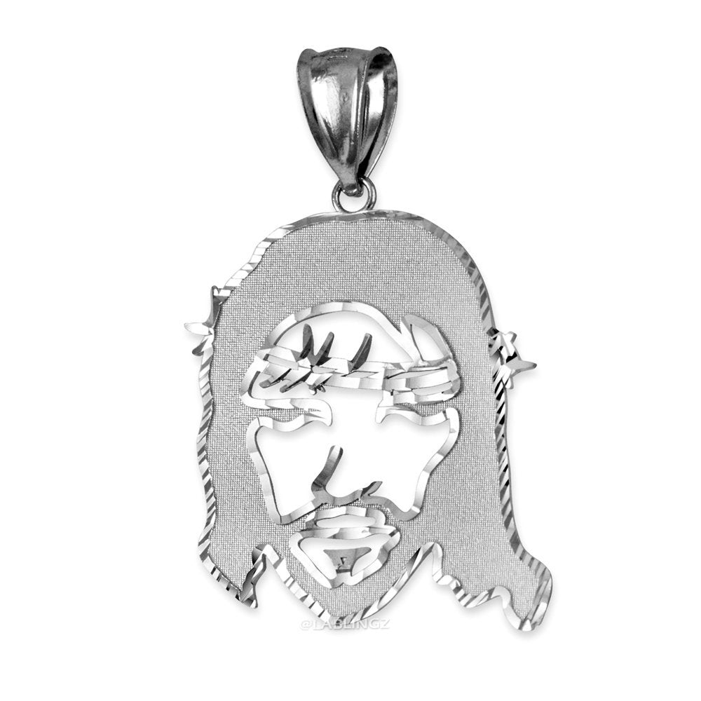 Sterling Silver Jesus Face DC Pendant (small, medium, large) Karma Blingz