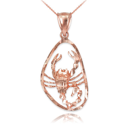 Gold Scorpio Zodiac Sign DC Pendant Necklace (yellow, white, rose gold, 10K, 14K) Karma Blingz