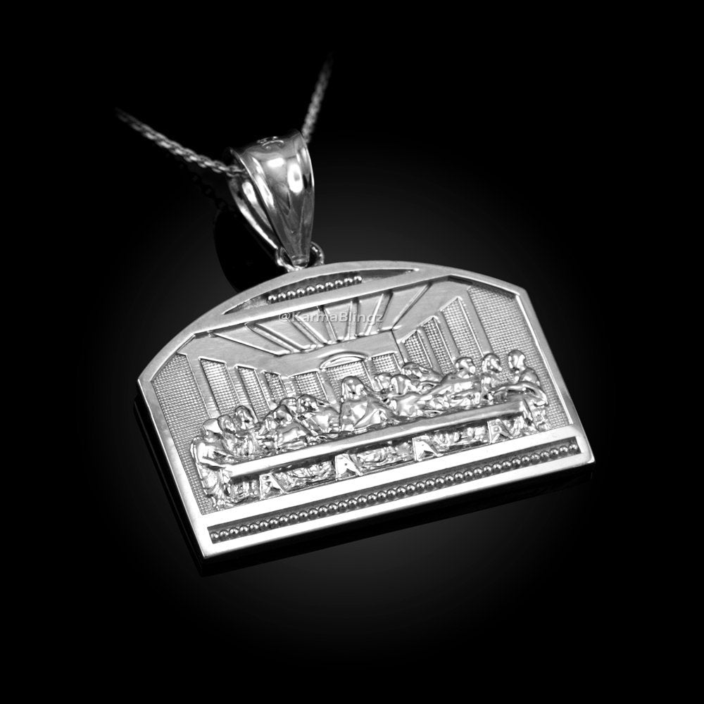 Sterling Silver Last Supper Pendant Necklace Karma Blingz