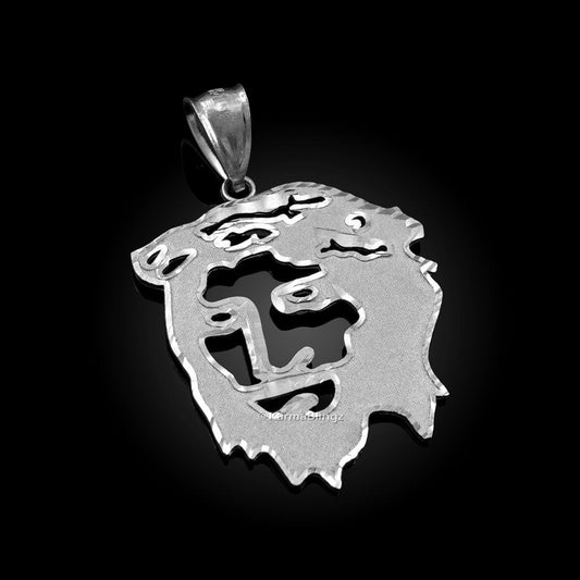 Sterling Silver Jesus Face DC Pendant (small, large) Karma Blingz