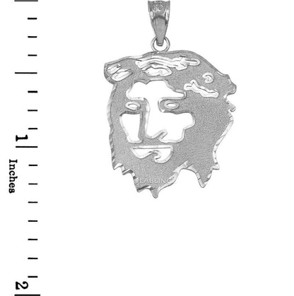 Sterling Silver Jesus Face DC Charm Necklace Karma Blingz
