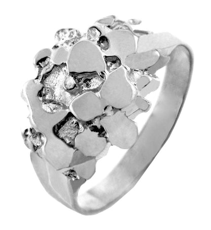 Sterling Silver Men's Stoic Nugget Ring Karma Blingz