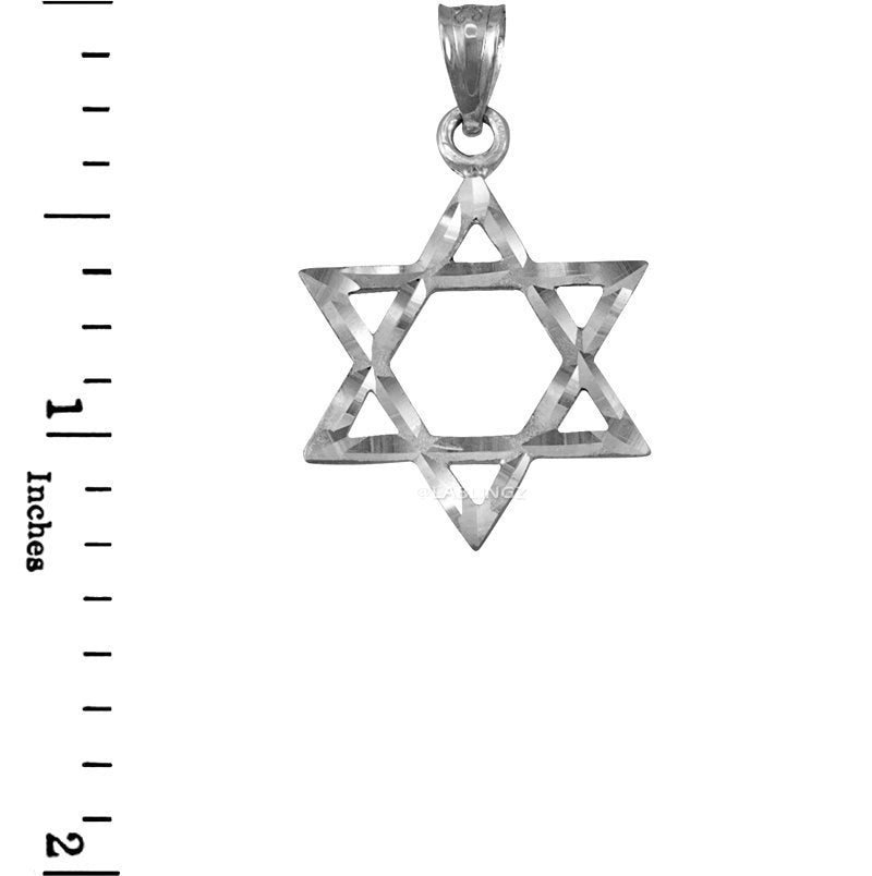 Gold Jewish Star of David DC Charm Necklace (10K, 14K, yellow, white, rose gold) Karma Blingz