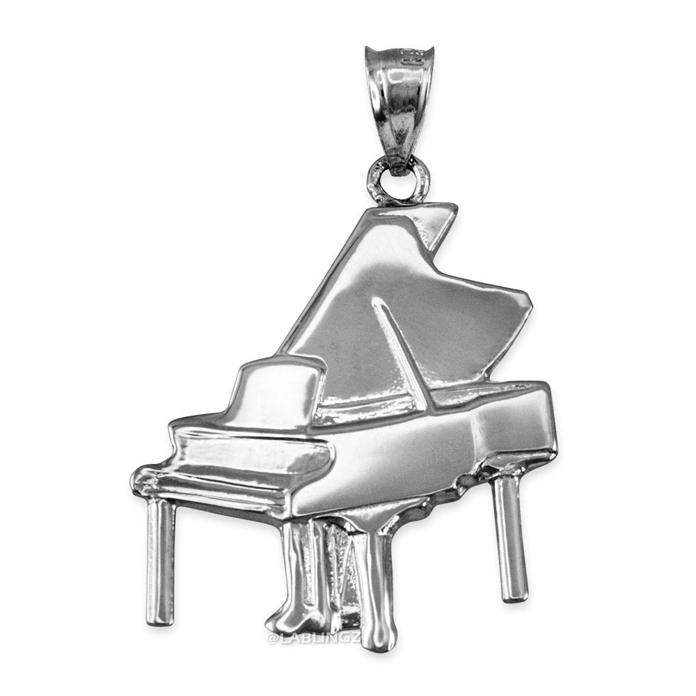 Sterling Silver Grand Piano Pendant Karma Blingz