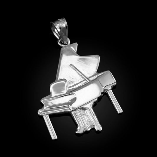 Sterling Silver Grand Piano Pendant Karma Blingz