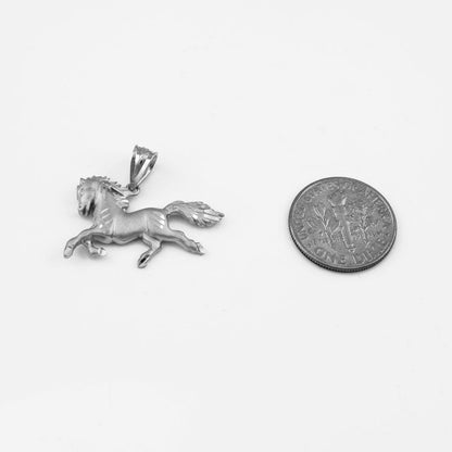 Sterling Silver Horse Satin DC Charm Necklace Karma Blingz