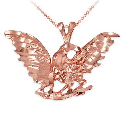Gold Raven DC Pendant Necklace (10K, 14K, yellow, white, rose gold) Karma Blingz