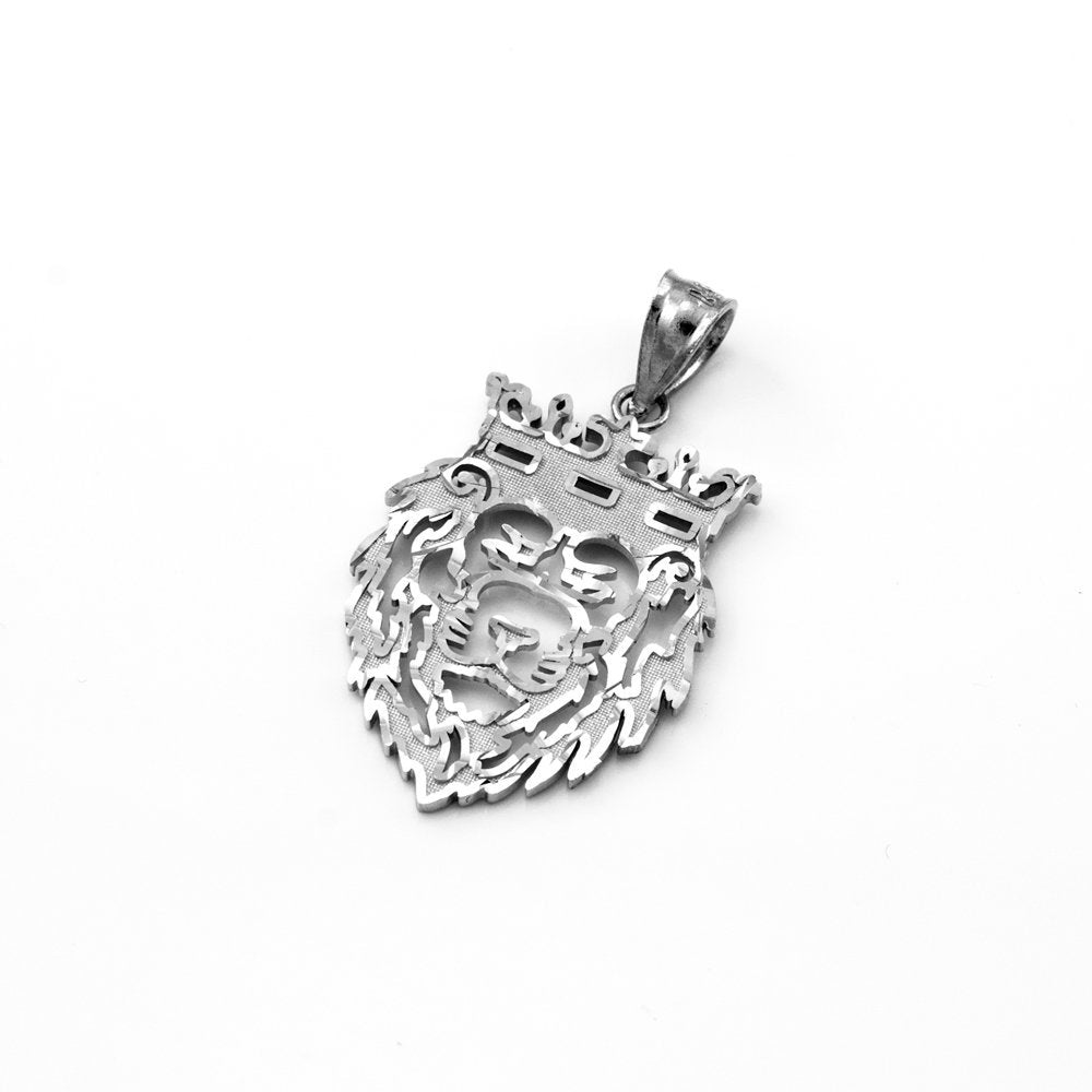 White Gold Lion King DC Charm Necklace (10k, 14k,) Karma Blingz