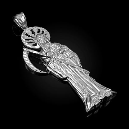 Sterling Silver Santa Muerte DC Pendant Karma Blingz