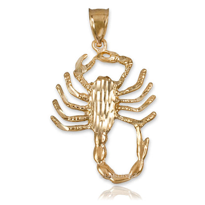 Gold Scorpion DC Pendant (yellow, white, rose gold, 10k, 14k) Karma Blingz