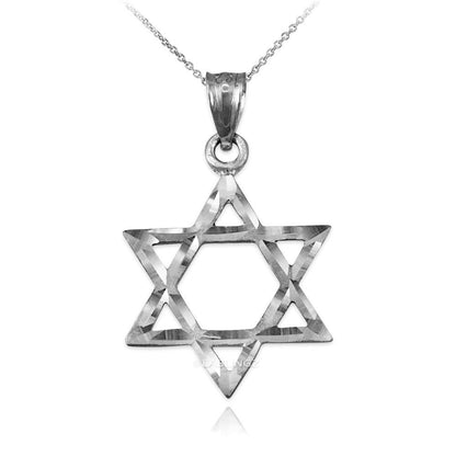 Gold Jewish Star of David DC Charm Necklace (10K, 14K, yellow, white, rose gold) Karma Blingz
