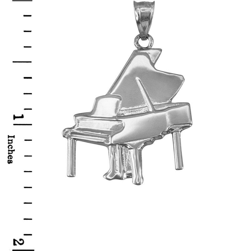 Sterling Silver Grand Piano Pendant Karma Blingz