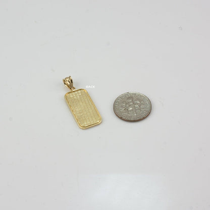 Gold Chinese "I Love You" Symbol Pendant Necklace (10K, 14K, yellow, white, rose gold) Karma Blingz