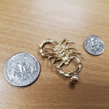 Gold Scorpion DC Pendant (yellow, white, rose gold, 10k, 14k) Karma Blingz