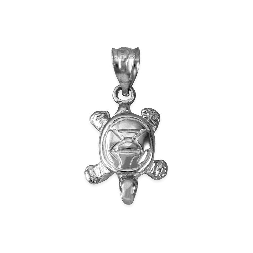 Sterling Silver Hawaiian Honu Sea Turtle Charm Necklace Karma Blingz