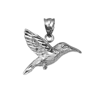 Gold Hummingbird DC Charm Necklace (yellow, white, rose gold, 10k, 14k) Karma Blingz