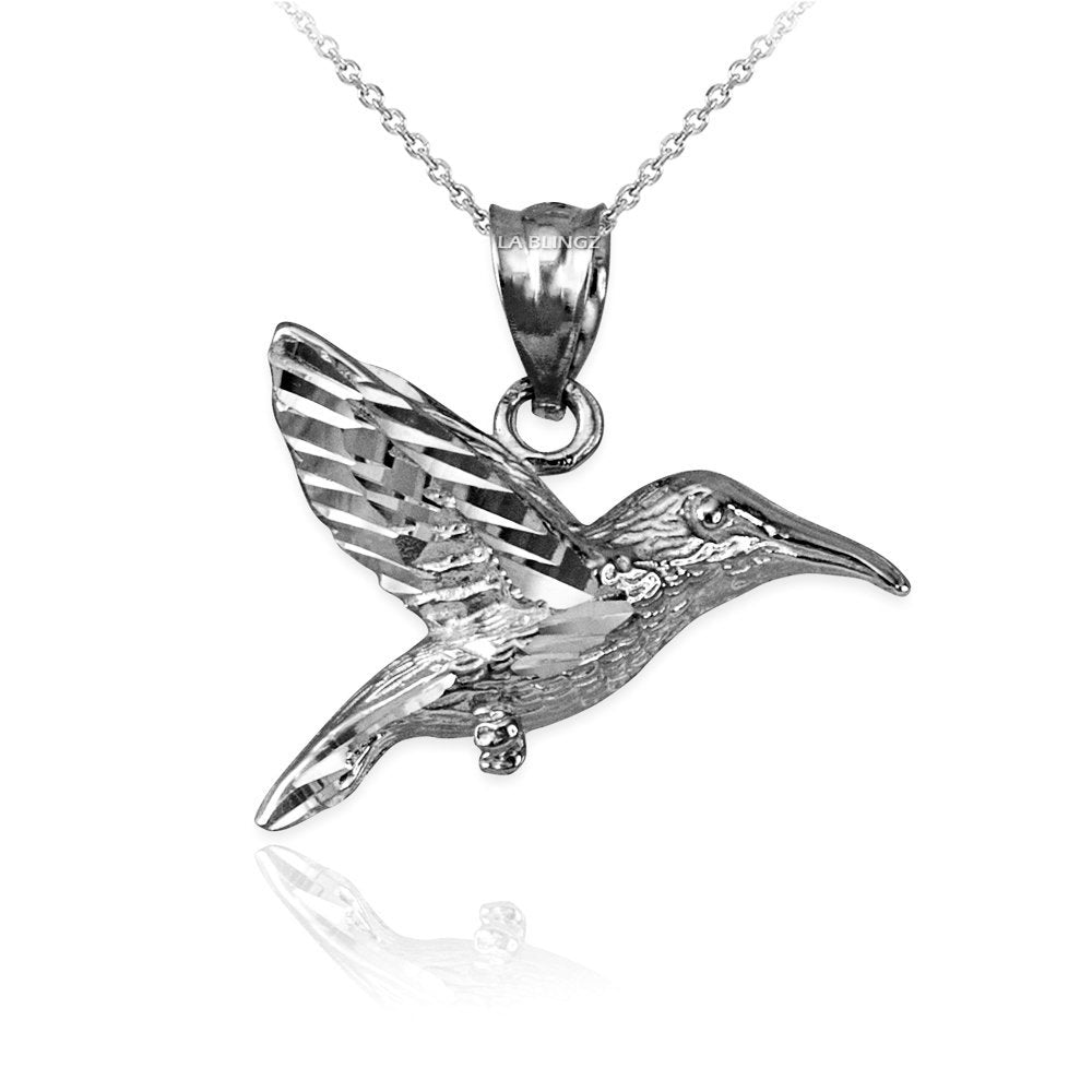 Sterling Silver Hummingbird DC Charm Necklace Karma Blingz