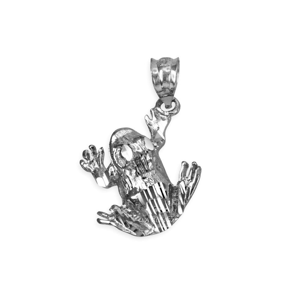 Sterling Silver Frog DC Charm Necklace Karma Blingz