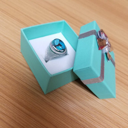 Sterling Silver Blue Copper Turquoise Statement Ring Karma Blingz
