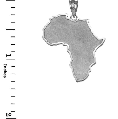 Sterling Silver Africa Map Pendant Necklace Karma Blingz