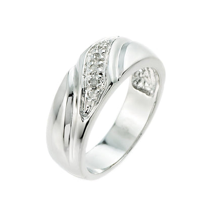 Mens White Gold Diamond Wedding Band Karma Blingz