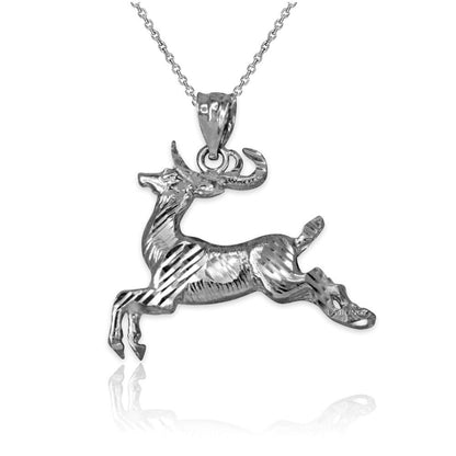 Sterling Silver Deer DC Pendant Necklace Karma Blingz
