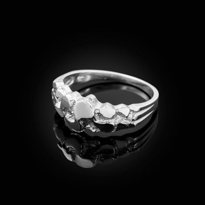 Sterling Silver Nugget Wedding Band Karma Blingz
