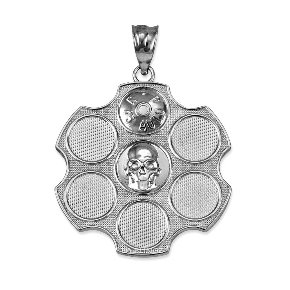 Sterling Silver Russian Roulette Pendant Necklace Karma Blingz