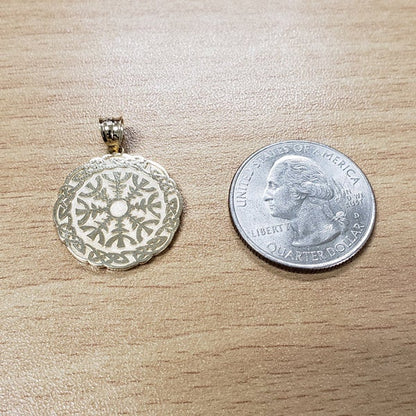 Gold Viking Compass Pendant Necklace (yellow, white, rose gold, 10k, 14k) Karma Blingz