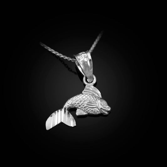 Sterling Silver Dainty Goldfish DC Charm Necklace Karma Blingz