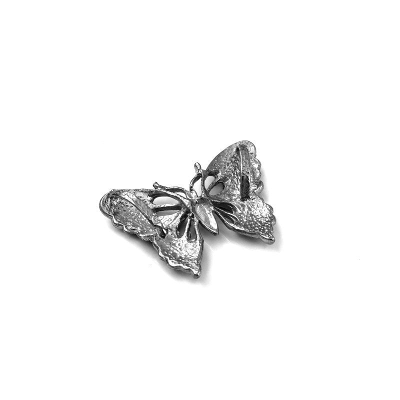 Solid Sterling Silver Butterfly DC Pendant Necklace (10K, 14K, yellow, white, rose gold) Karma Blingz