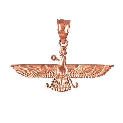 Gold Farvahar Womens Pendant Necklace (yellow, white, rose gold, 10k, 14k) Karma Blingz