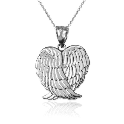 Sterling Silver Angel Wings Pendant Necklace Karma Blingz