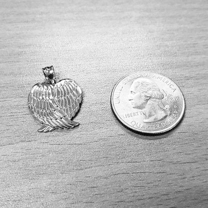 Sterling Silver Angel Wings Pendant Necklace Karma Blingz