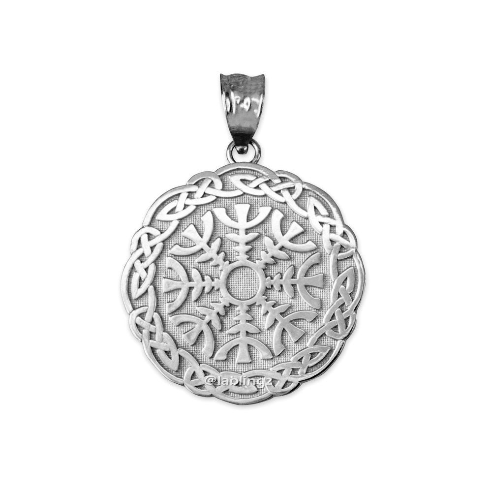 Sterling Silver Celtic Knots Viking Compass Pendant Necklace Karma Blingz