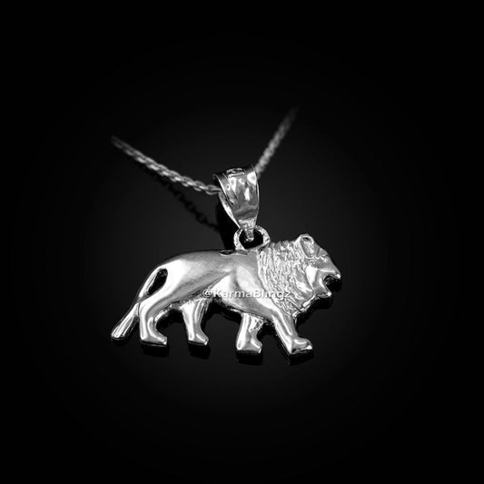 Sterling Silver Dainty Lion Charm Necklace Karma Blingz