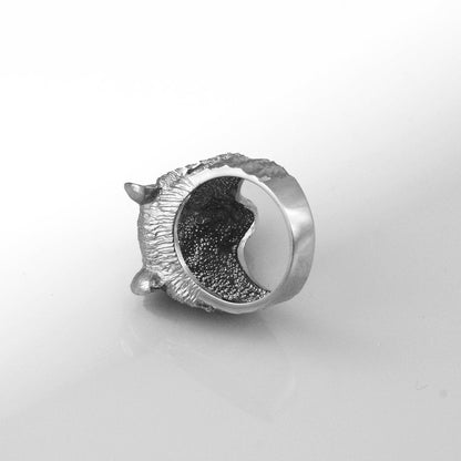 Sterling Silver Tiger Head Mens DC Statement Ring Karma Blingz